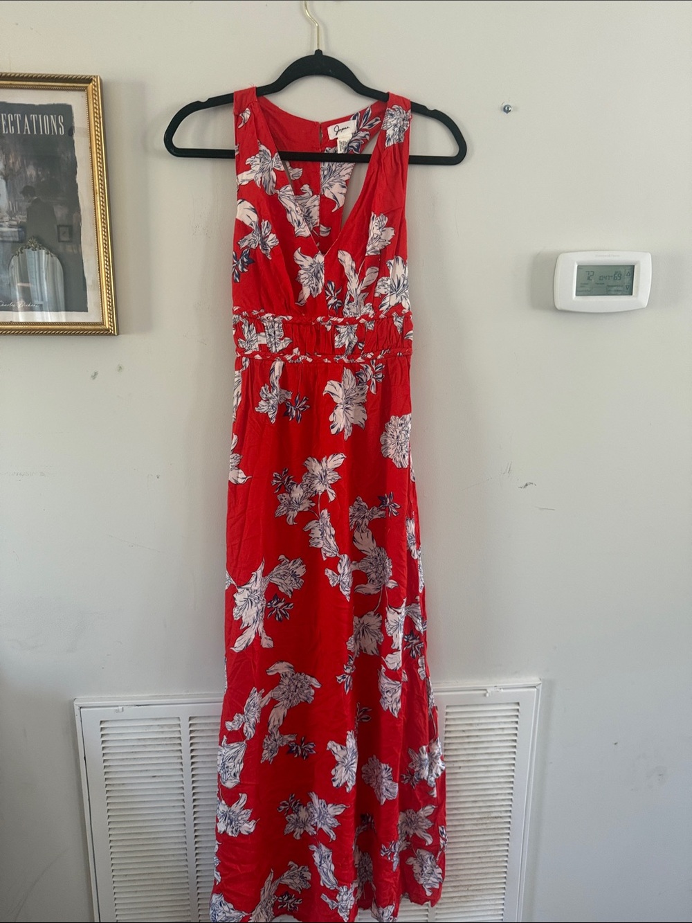 Roxy Red Floral Maxi Dress